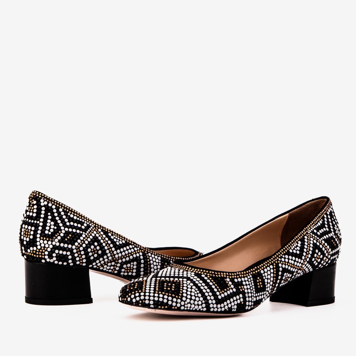 Vinci Leather Nampula Crystal-Embellished Black Leather Women Pump – product view 5