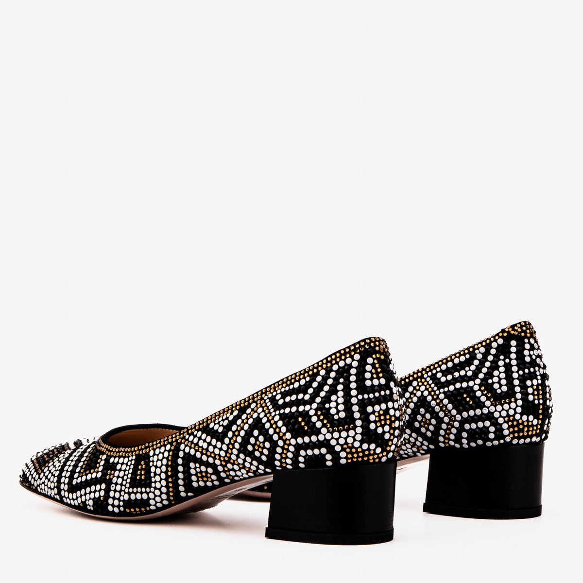 Vinci Leather Nampula Crystal-Embellished Black Leather Women Pump – product view 6