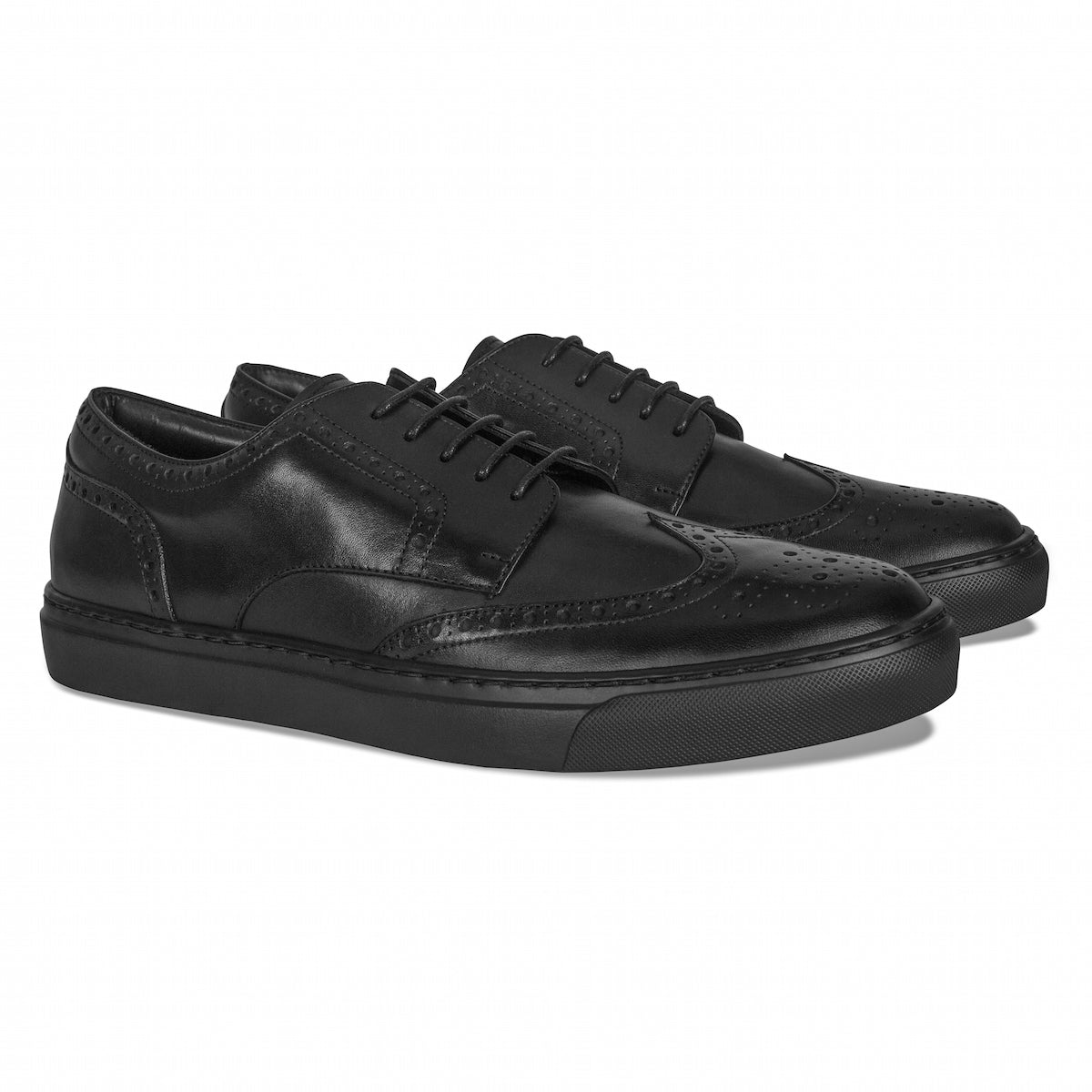 Men's Don Giovanni Wingtips - Black – front view