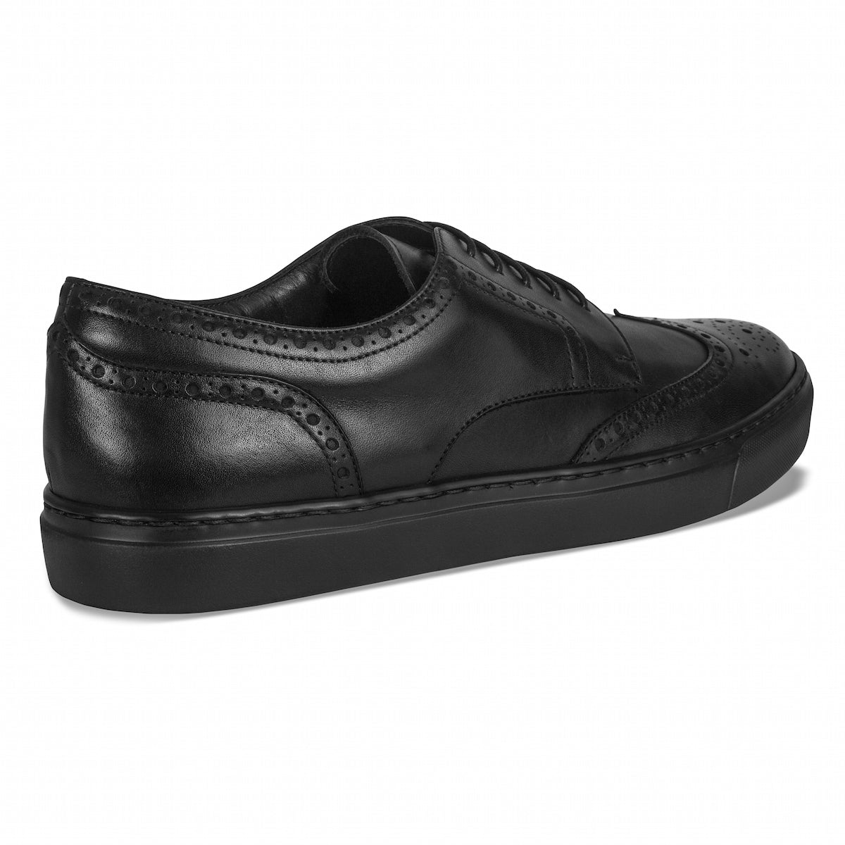 Men's Don Giovanni Wingtips - Black – rear view