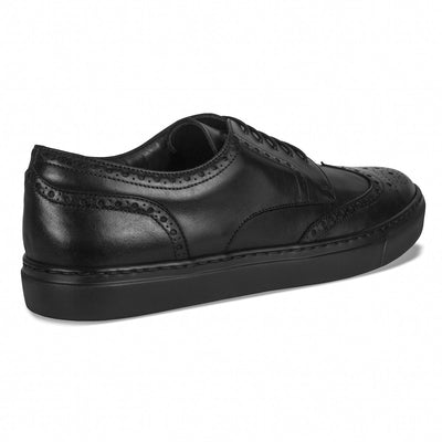 Men's Don Giovanni Wingtips - Black – rear view