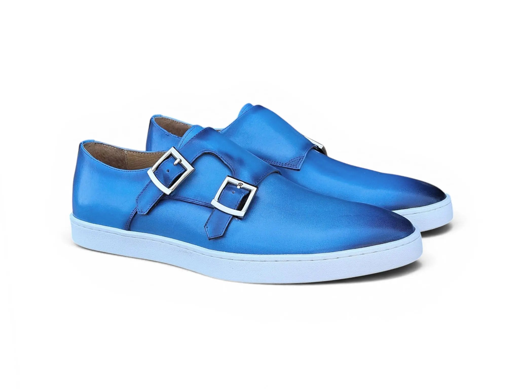 Carrucci Shoes Men's Double Monk Strap Leather Sneaker Comfort KS529 03