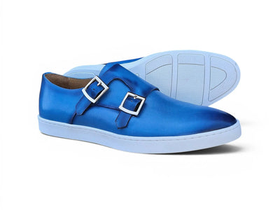 Carrucci Shoes Men's Double Monk Strap Leather Sneaker Comfort KS529 03