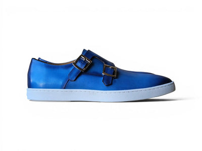 Carrucci Shoes Men's Double Monk Strap Leather Sneaker Comfort KS529 03