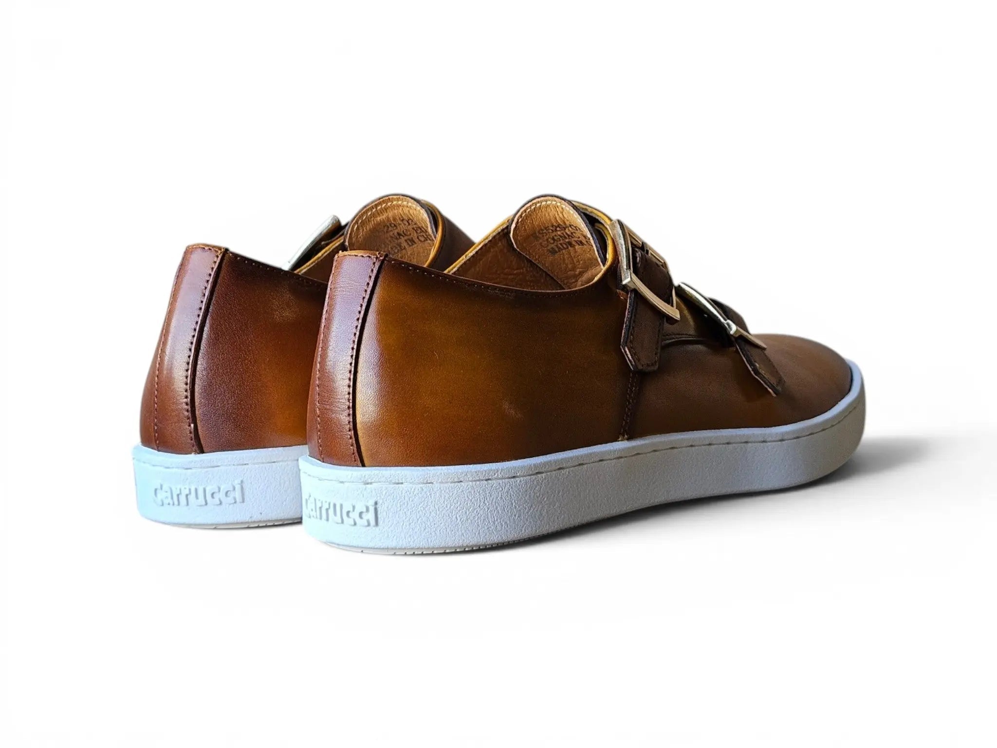 Carrucci Shoes Men's Double Monk Strap Leather Sneaker Comfort KS529 03