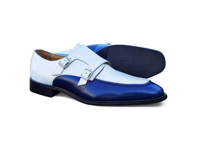 Carrucci Shoes Double Monk Strap Two Tone Calf Leather Loafer KS509 45T view 10