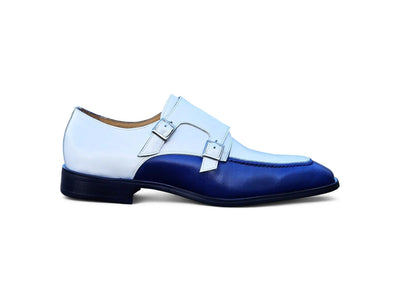 Carrucci Shoes Double Monk Strap Two Tone Calf Leather Loafer KS509 45T view 11