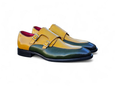 Carrucci Shoes Double Monk Strap Two Tone Calf Leather Loafer KS509 45T view 13