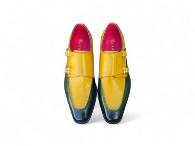 Carrucci Shoes Double Monk Strap Two Tone Calf Leather Loafer KS509 45T view 16