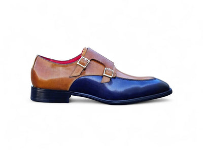 Carrucci Shoes Double Monk Strap Two Tone Calf Leather Loafer KS509 45T view 19