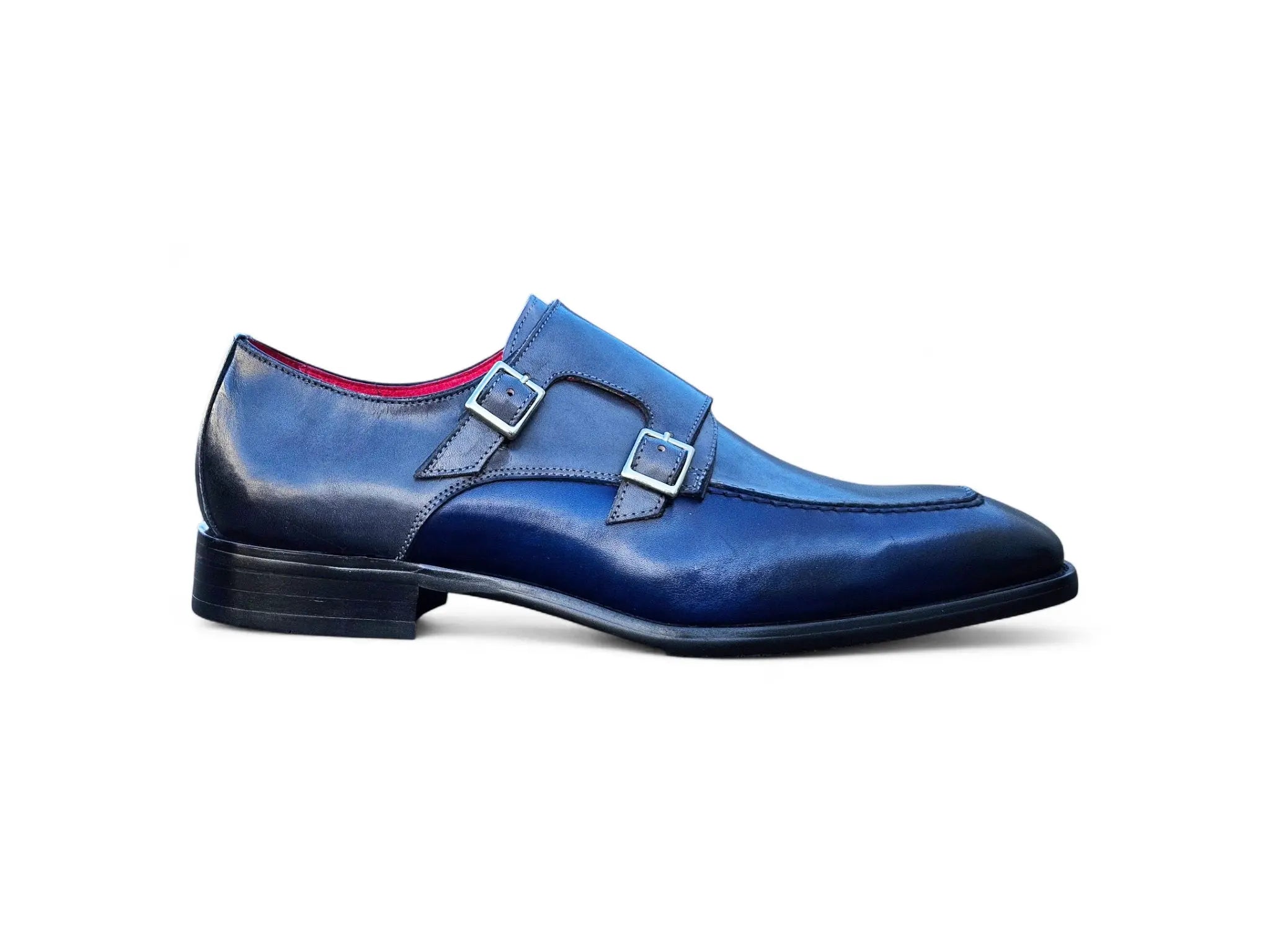 Carrucci Shoes Double Monk Strap Two Tone Calf Leather Loafer KS509 45T view 7