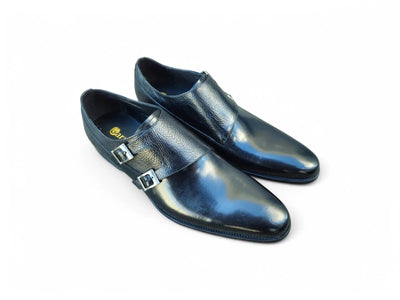 Carrucci Shoes Double Monk Straps Calfskin Leather KS099 3003 detail view