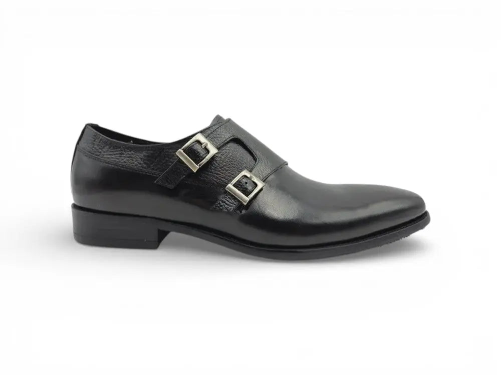 Carrucci Shoes Double Monk Straps Calfskin Leather KS099 3003 back view