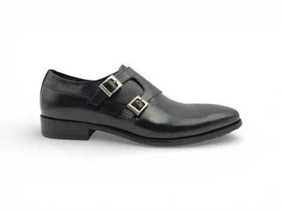 Carrucci Shoes Double Monk Straps Calfskin Leather KS099 3003 back view