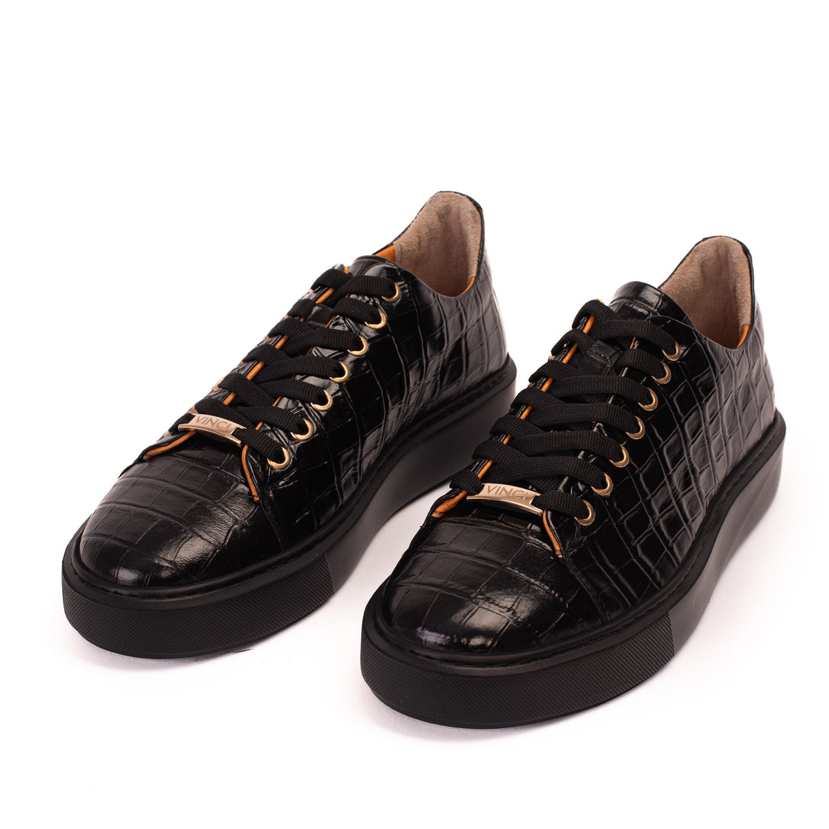 Vinci Leather The Dublin Black Leather Men Sneaker – product view 7
