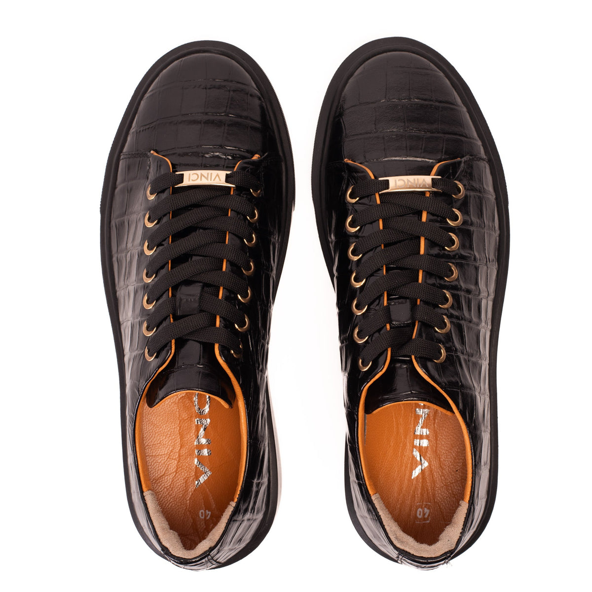 Vinci Leather The Dublin Black Leather Men Sneaker – product view 8