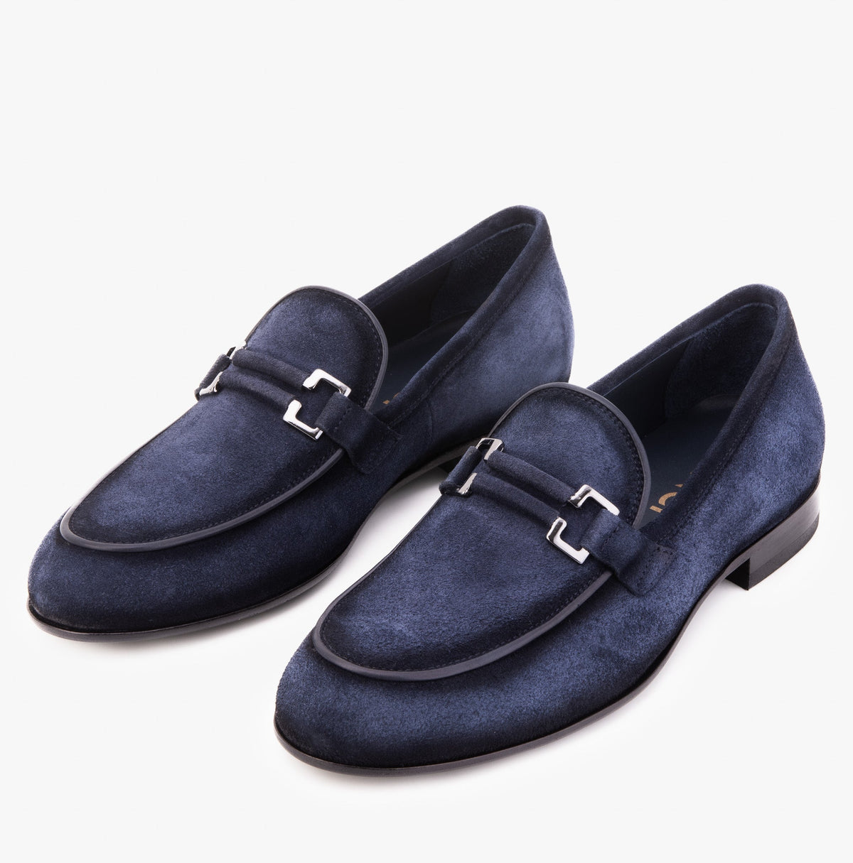 The Brooks Navy Suede Bit Loafer Men Shoe – product view 6