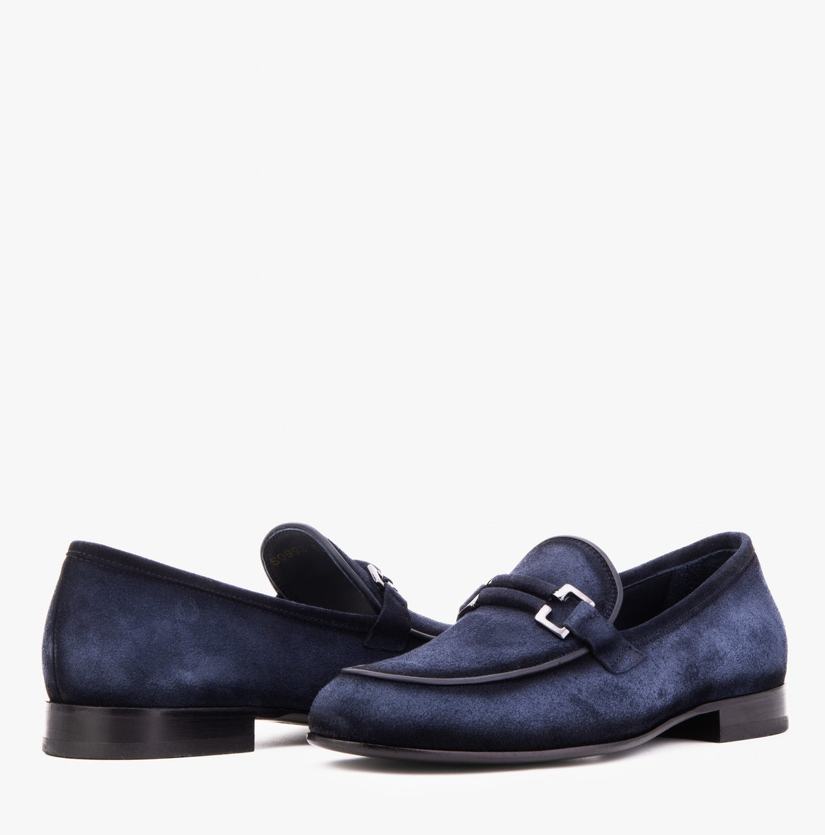 The Brooks Navy Suede Bit Loafer Men Shoe – product view 5