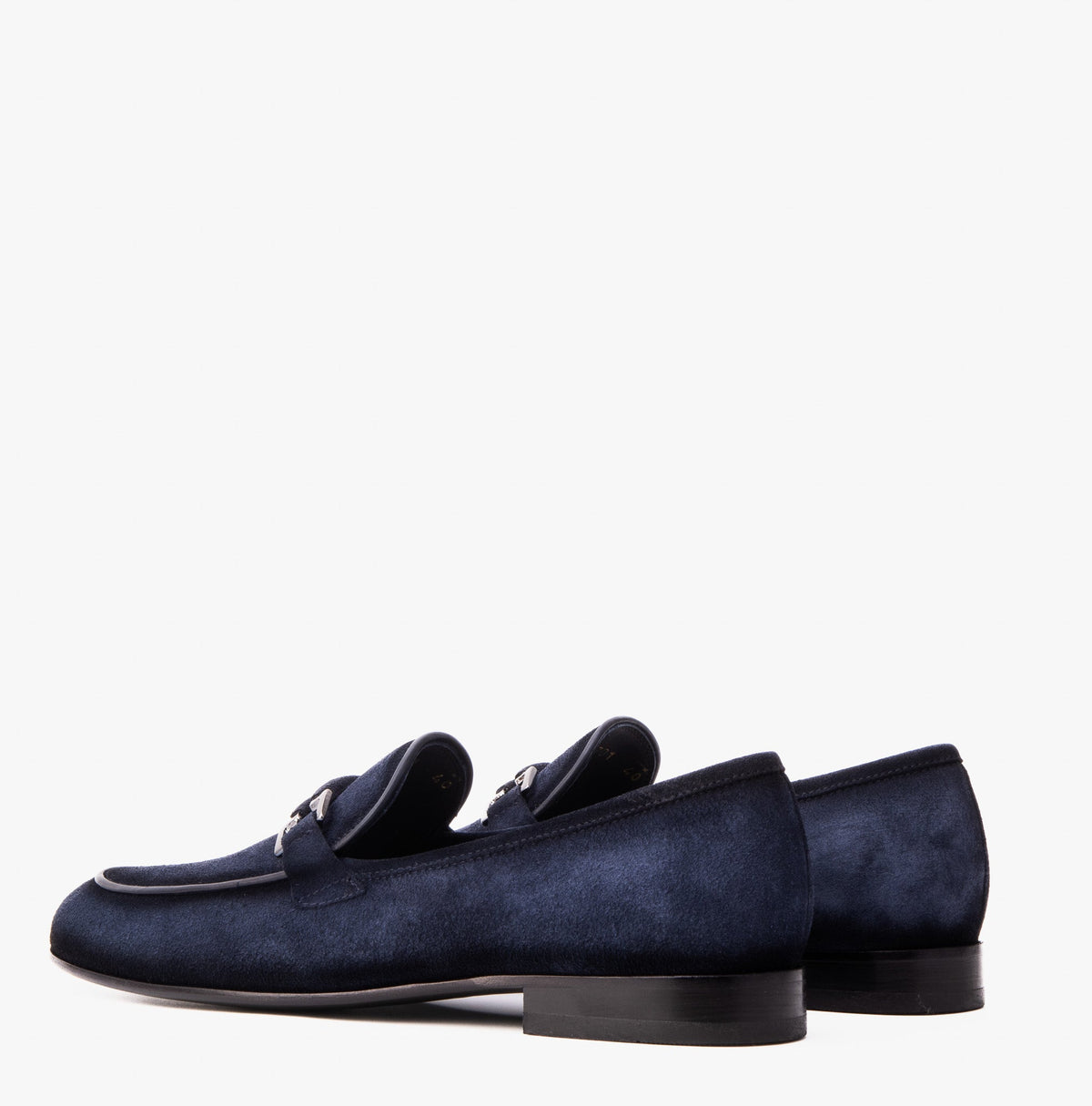 The Brooks Navy Suede Bit Loafer Men Shoe – product view 4