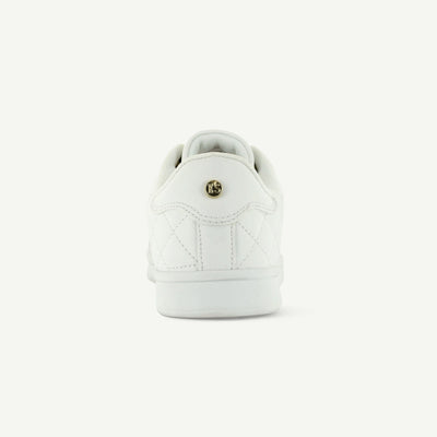 VOLTAIRE: QUILTED COURT SHOE - WHITE