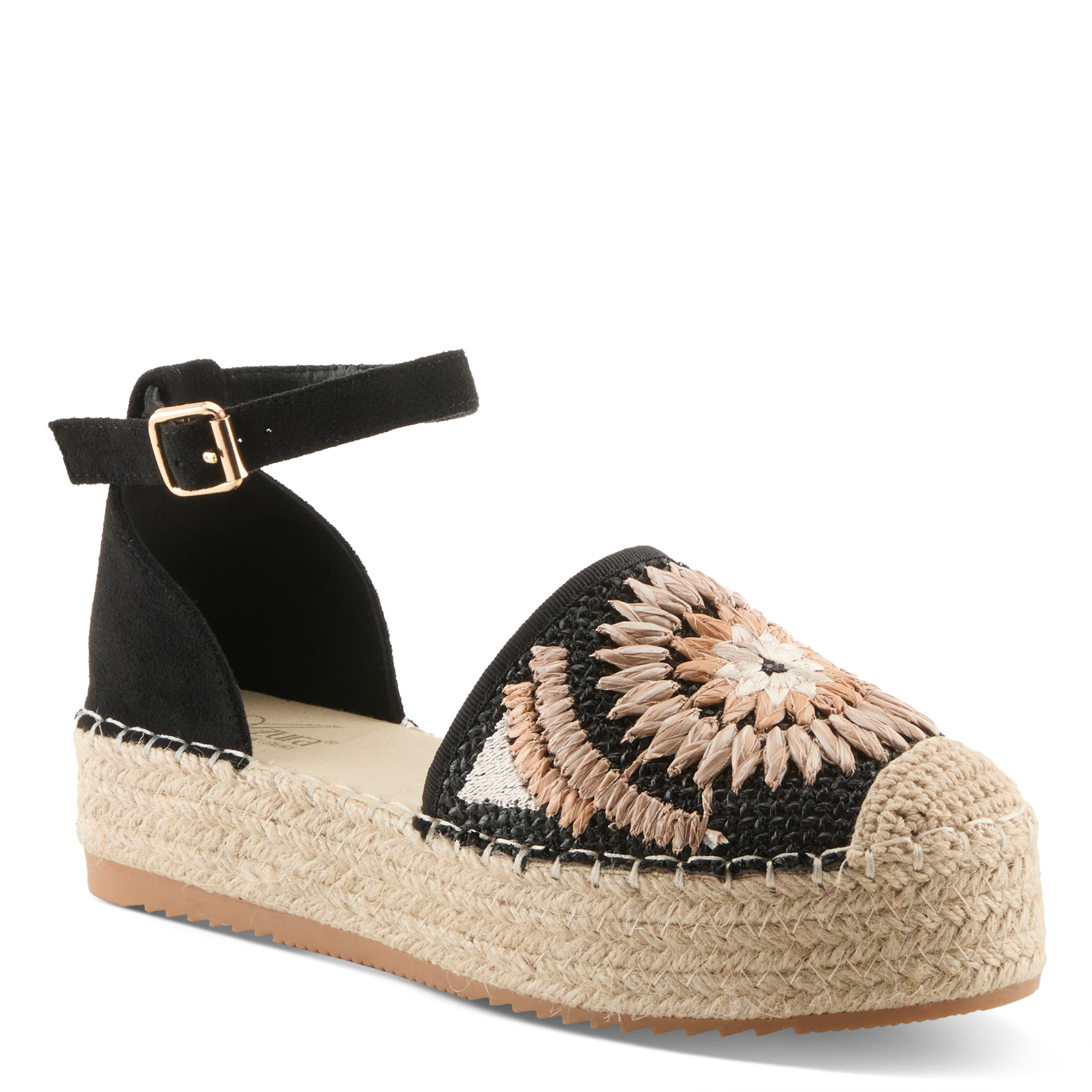 Azura Endlessluv Espadrilles women's shoe in blue multi with buckle detail