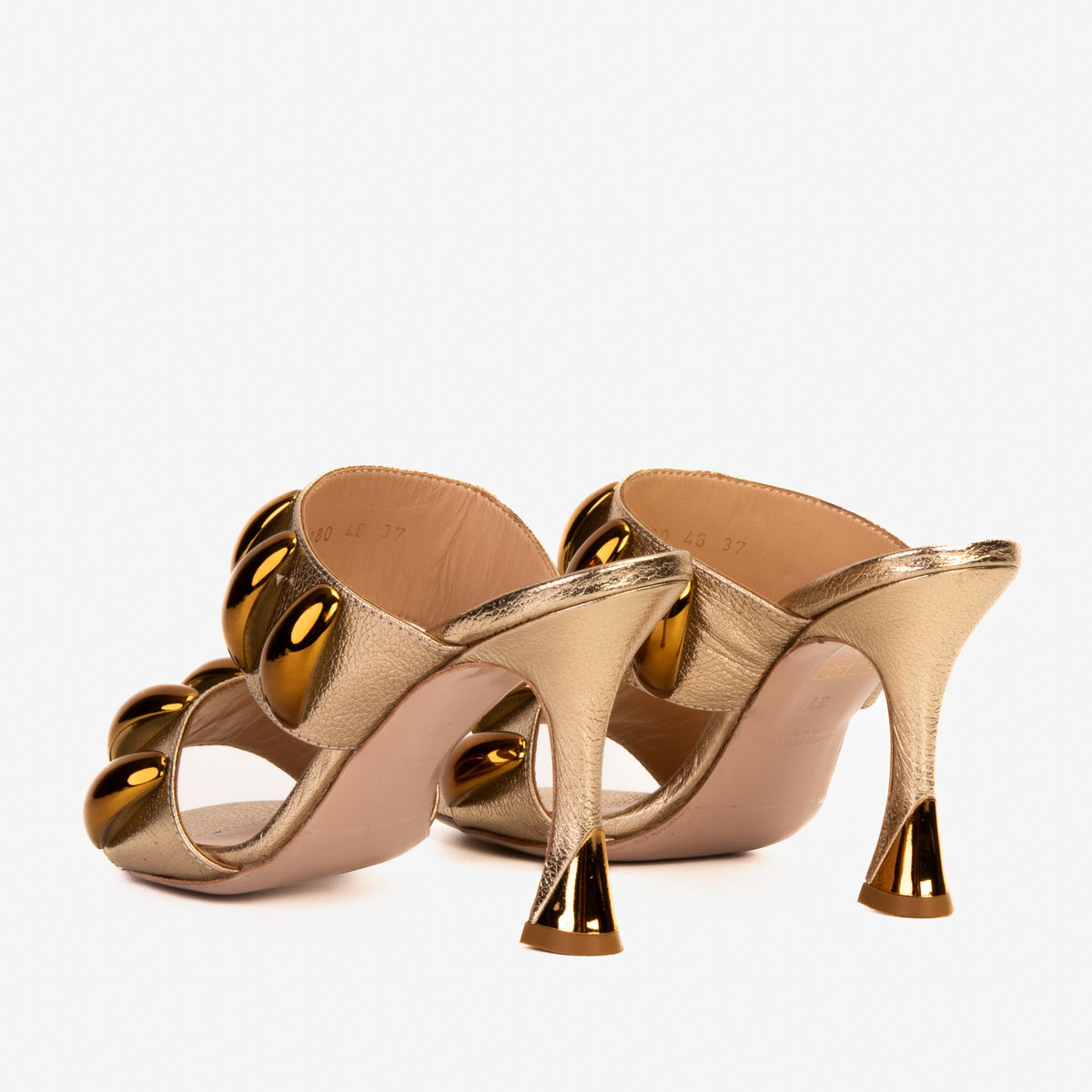 Vinci Leather The Eclipse Gold Leather Women Sandal – product view 5