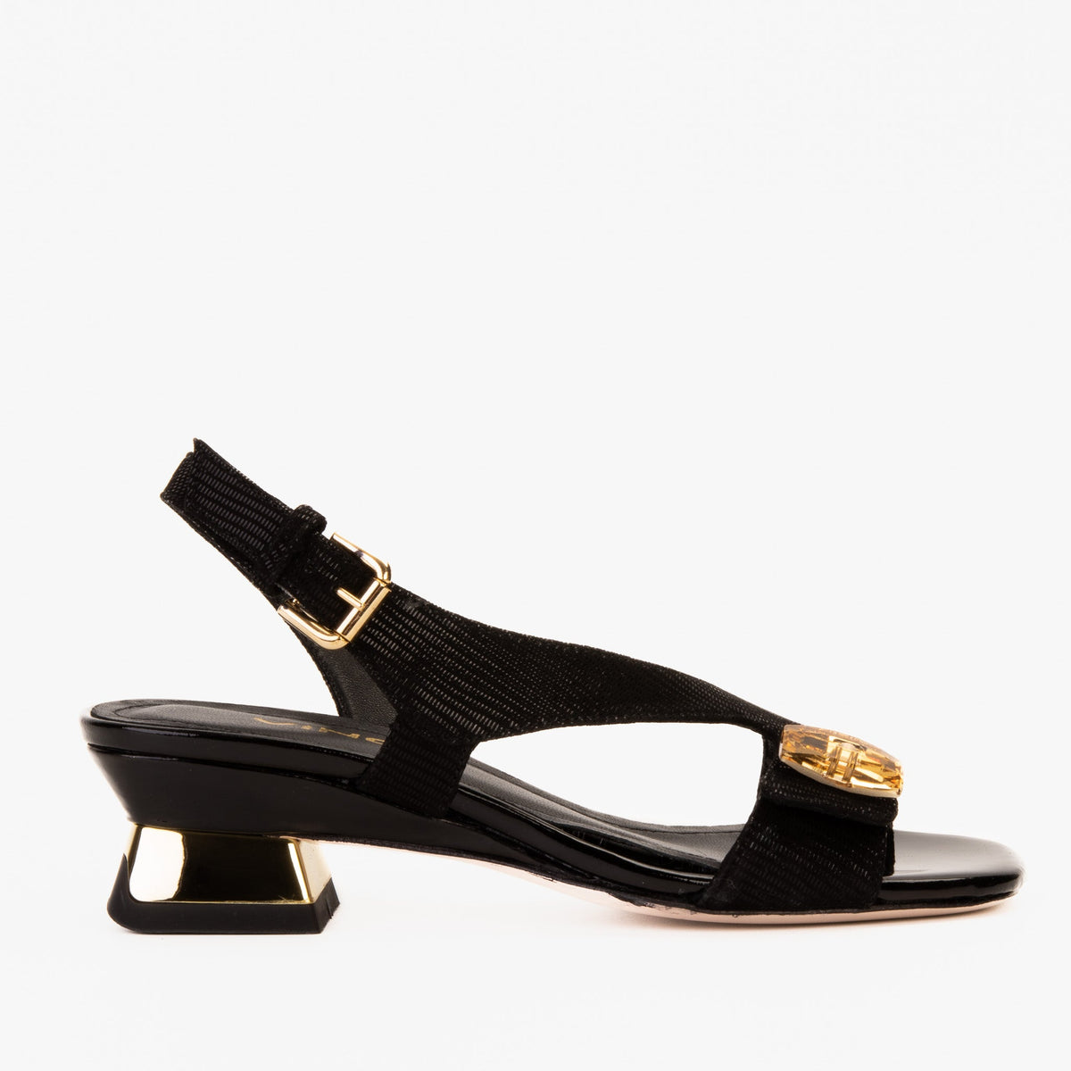 Vinci Leather The Iconic Black Leather Women Sandal – product view 1