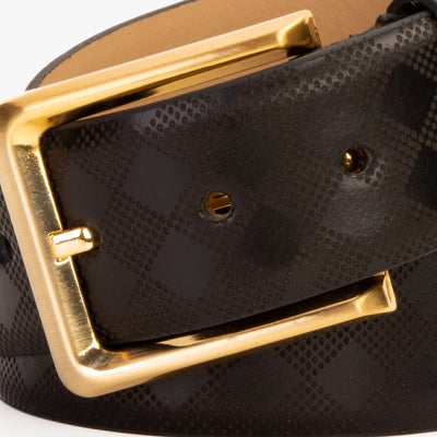Vinci Leather The Cenova Black Calfskin Belt – product view 2