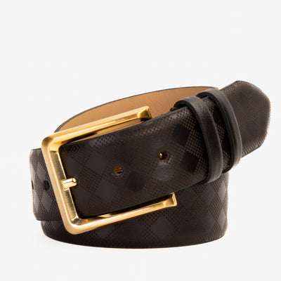 Vinci Leather The Cenova Black Calfskin Belt – product view 1