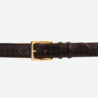 Vinci Leather The Cenova Black Calfskin Belt – product view 4