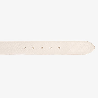 The Monaco White Leather Belt