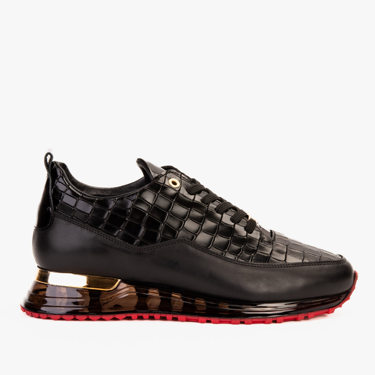 Vinci Leather The Marseille Black Leather Men Sneaker – product view 1