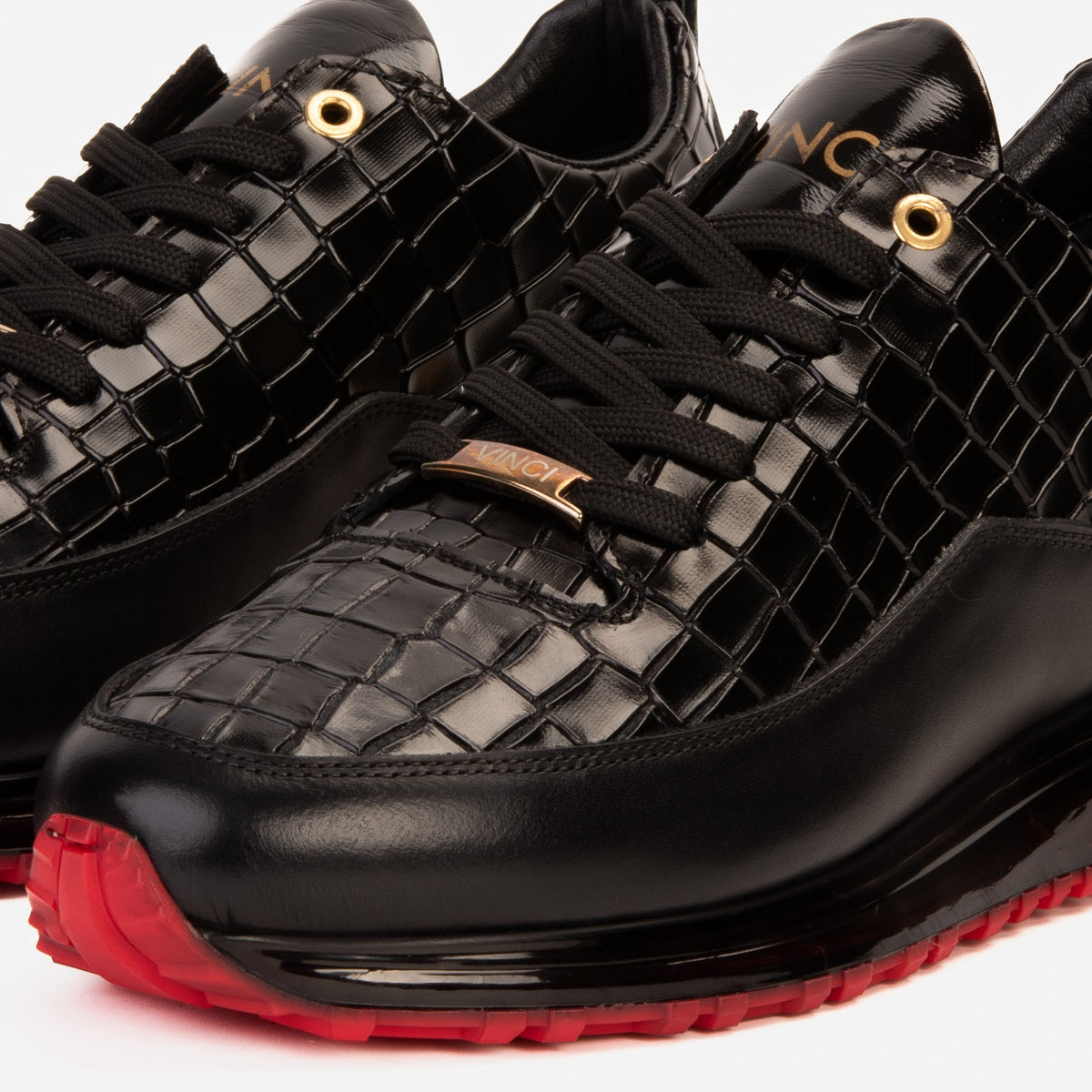 Vinci Leather The Marseille Black Leather Men Sneaker – product view 5
