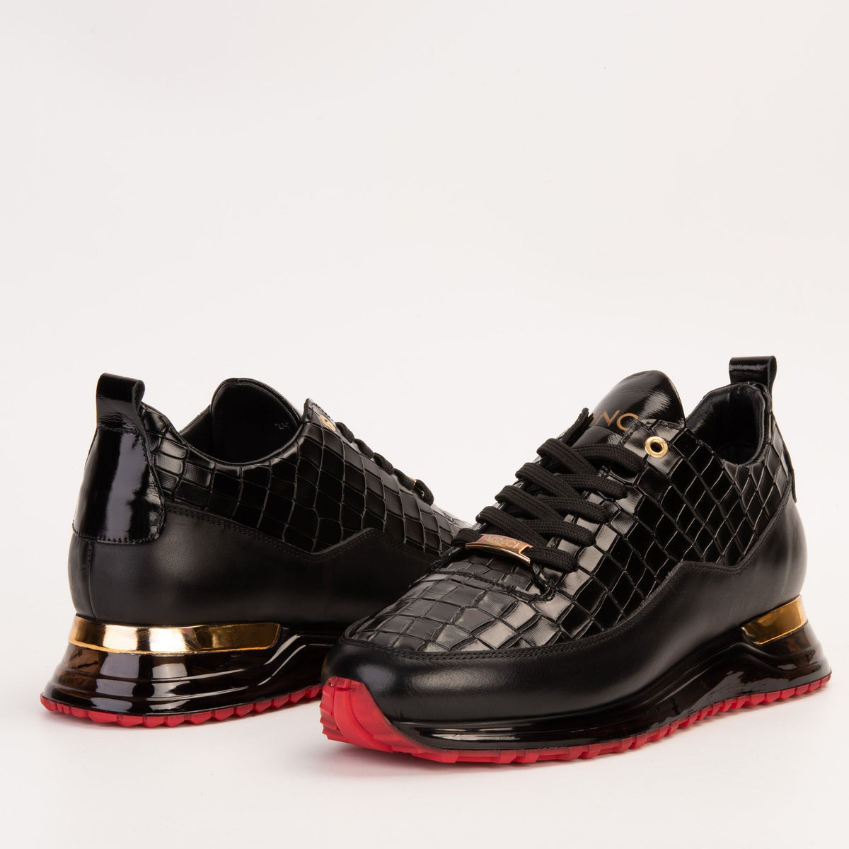 Vinci Leather The Marseille Black Leather Men Sneaker – product view 6