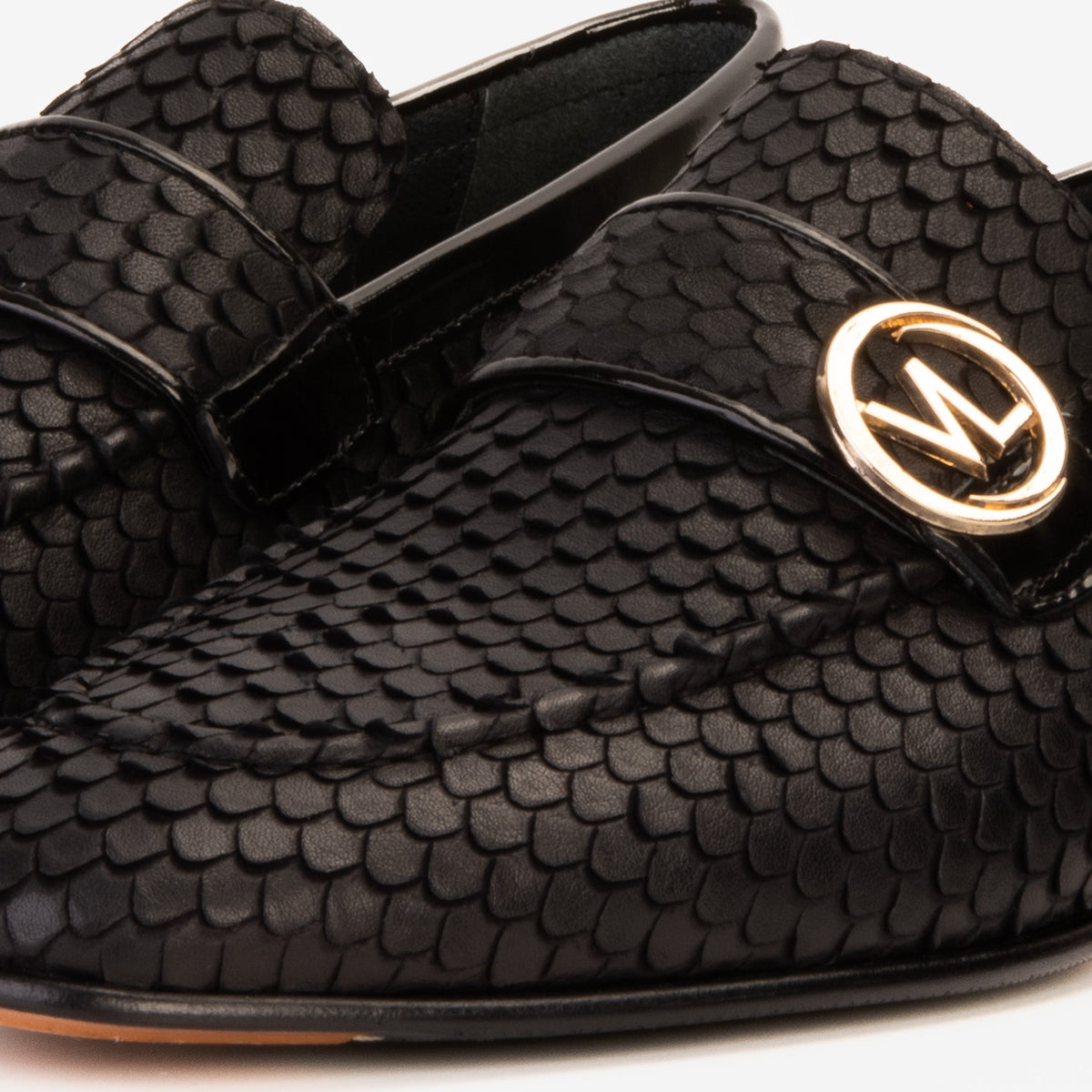 Vinci Leather The Monarch Black Leather Men Dress Shoe – product view 4