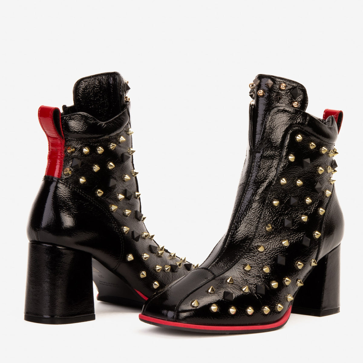 Vinci Leather The Infanta Black Leather Block Heel Women Boot – product view 3