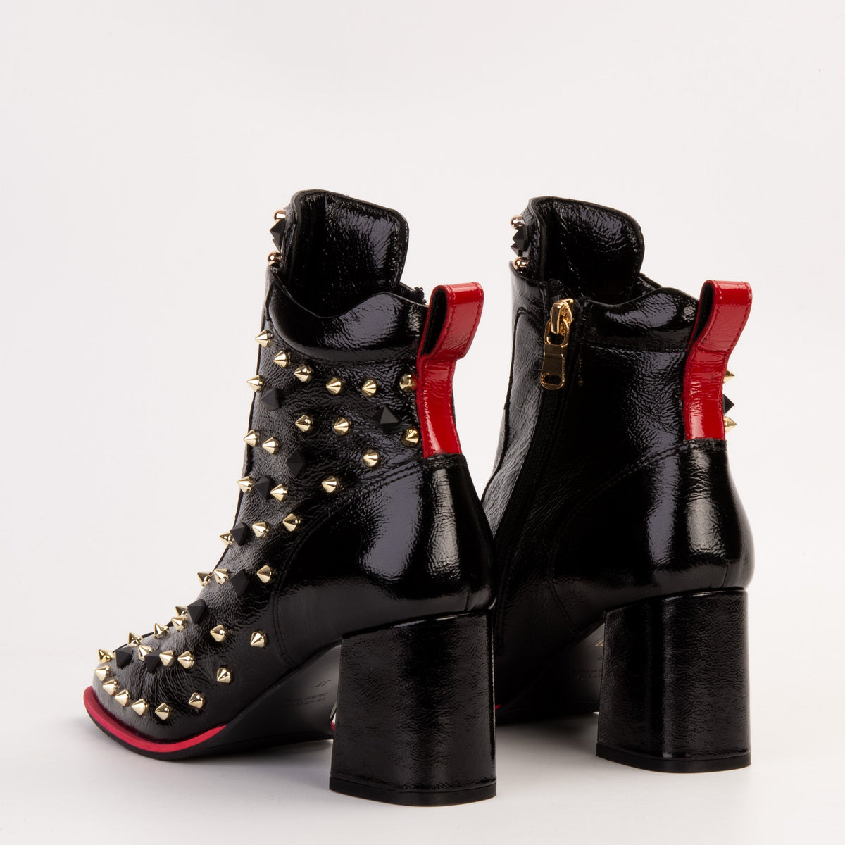 Vinci Leather The Infanta Black Leather Block Heel Women Boot – product view 6