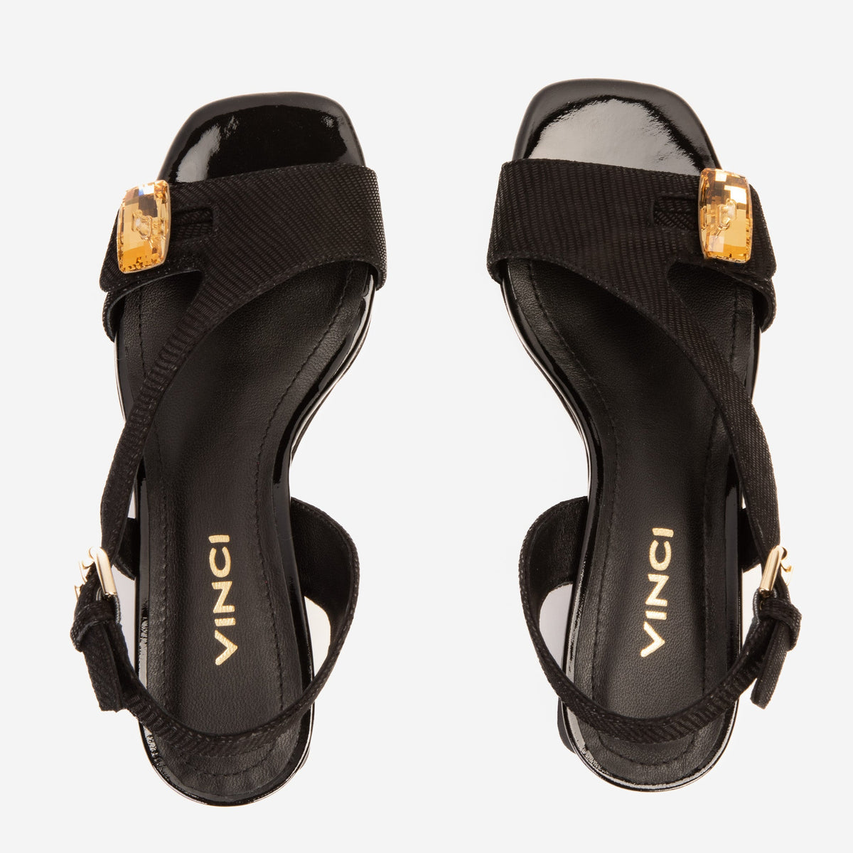Vinci Leather The Iconic Black Leather Women Sandal – product view 6
