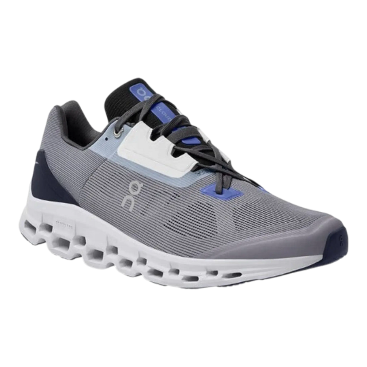 On Cloudstratus Men Running Sneakers Fossil Grey/Midnight – product view 1