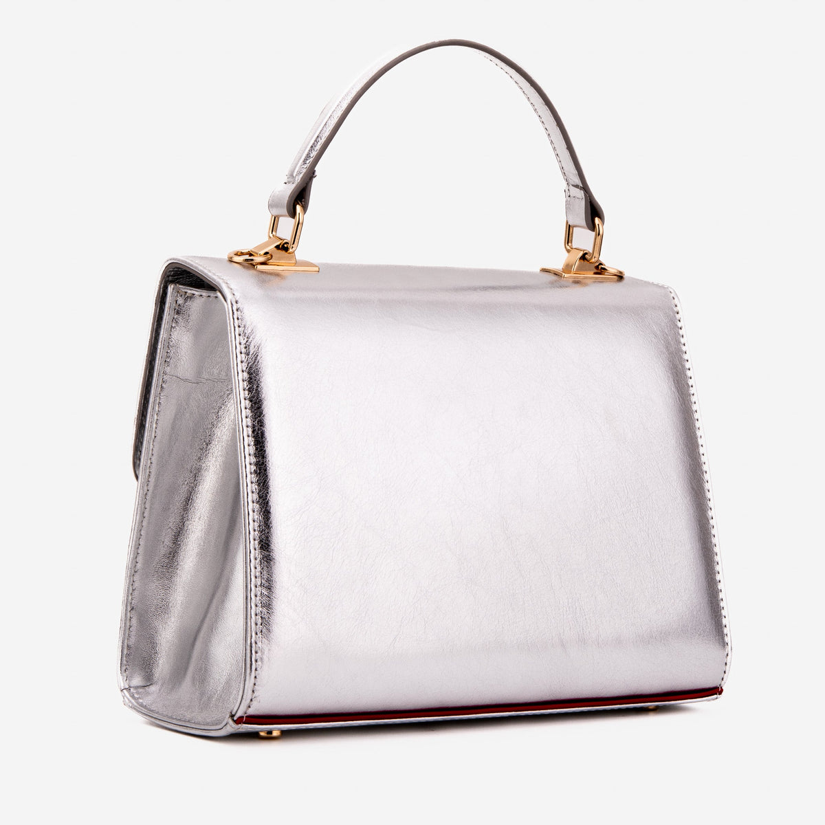 Vinci Leather The Ege Silver Leather Handbag – product view 3