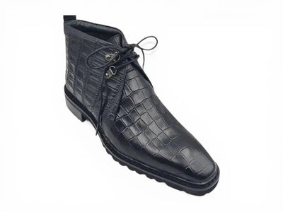 Carrucci Shoes Chukka Boot Leather Alligator Embossed Lug Sole KB520 01 view 9