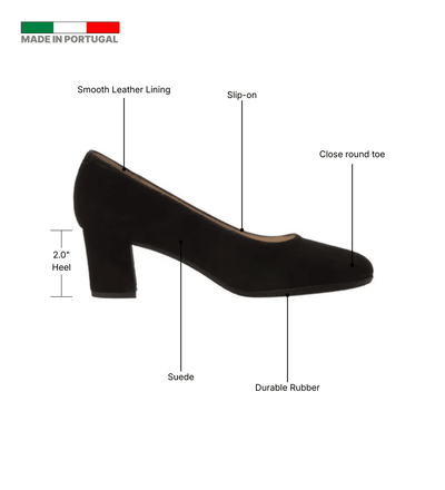 Eric Michael Abby Women’s Suede Slip-On Heel