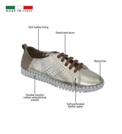 Eric Michael Brandie Women’s Perforated Leather Sneaker