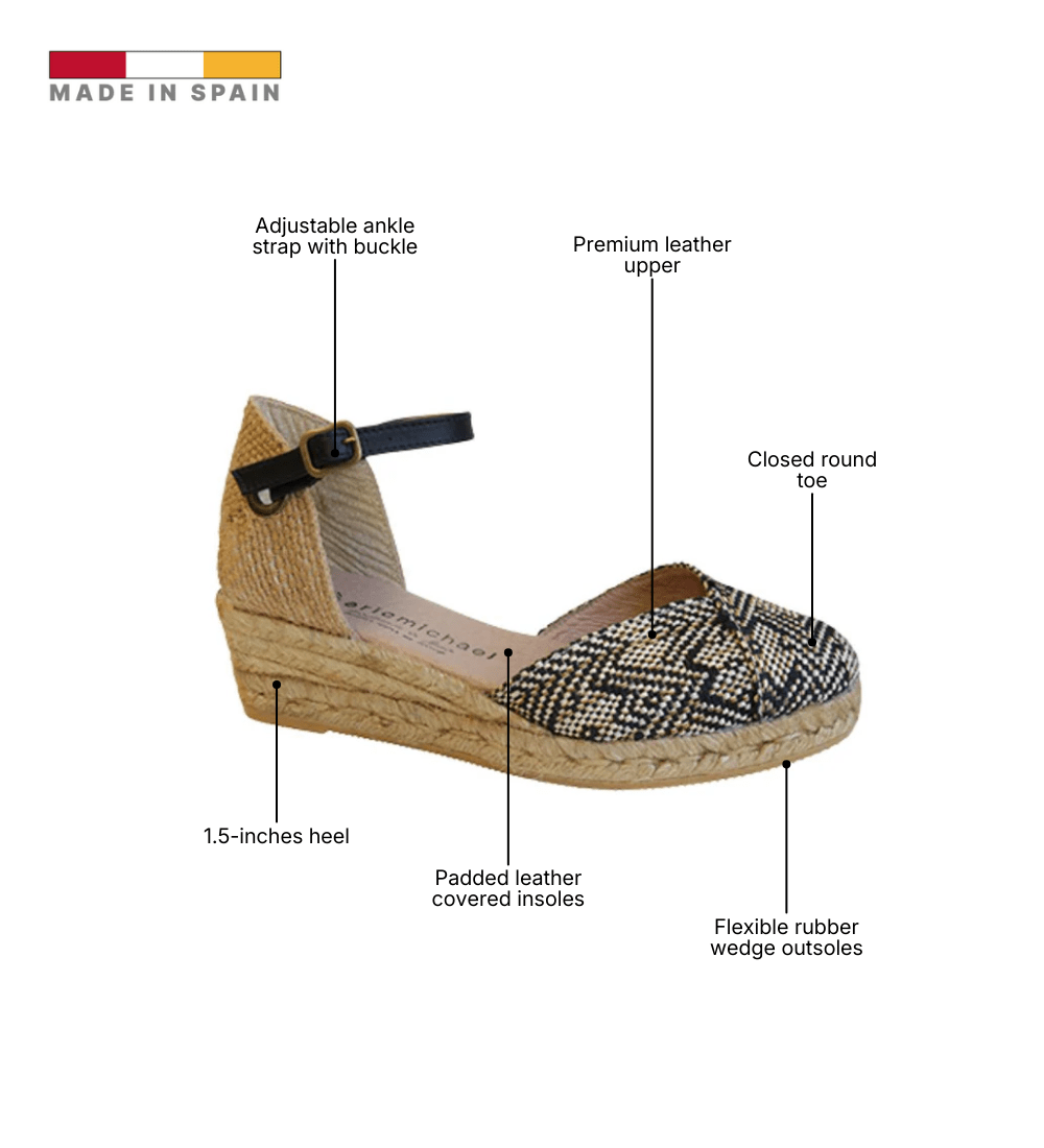 Eric Michael Copa Braided Leather Wedge Sandal