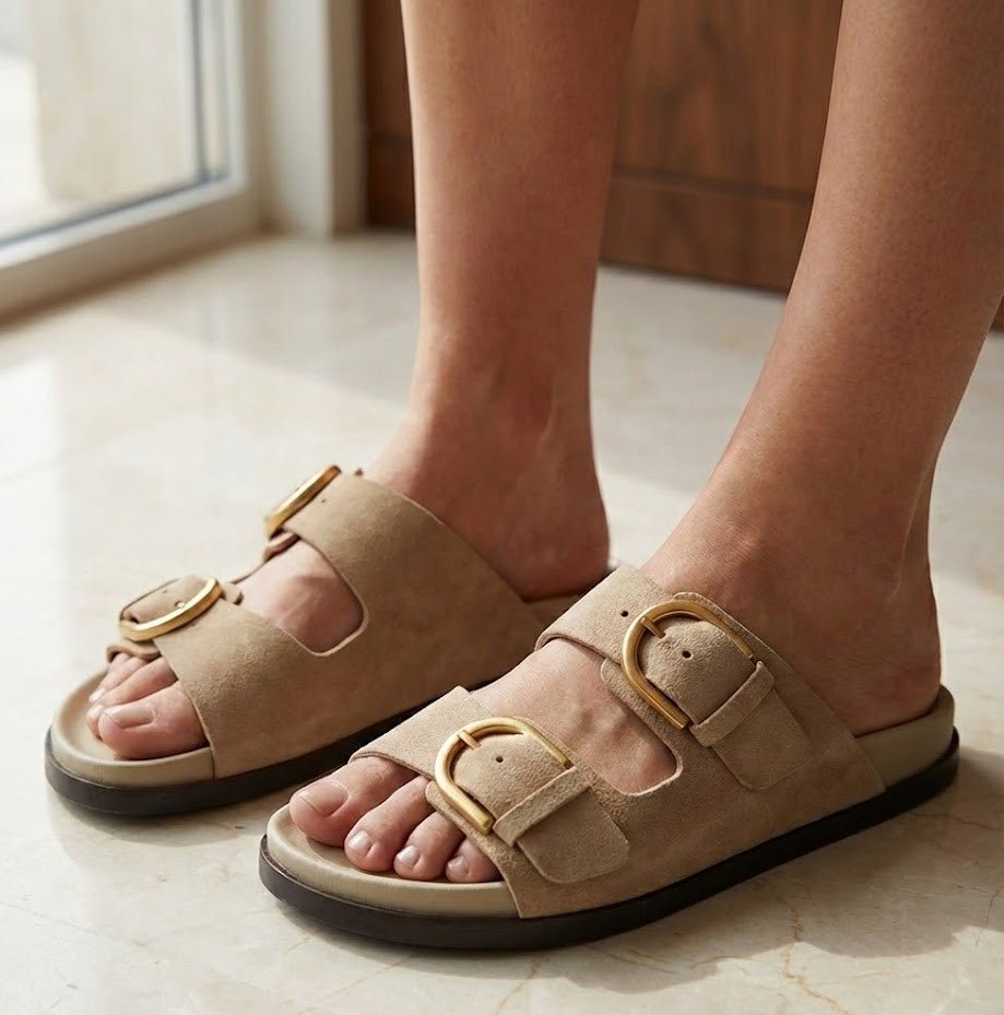 Eric Michael Gianna Suede Slide Sandal