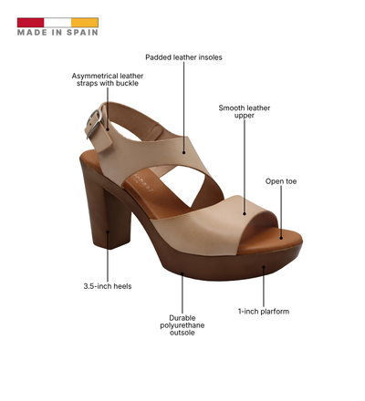 Eric Michael Ginger Women’s Leather Block Heel Sandal