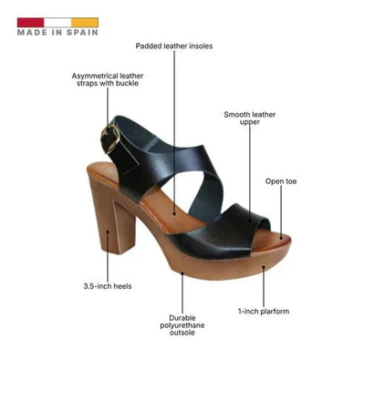 Eric Michael Ginger Women’s Leather Block Heel Sandal
