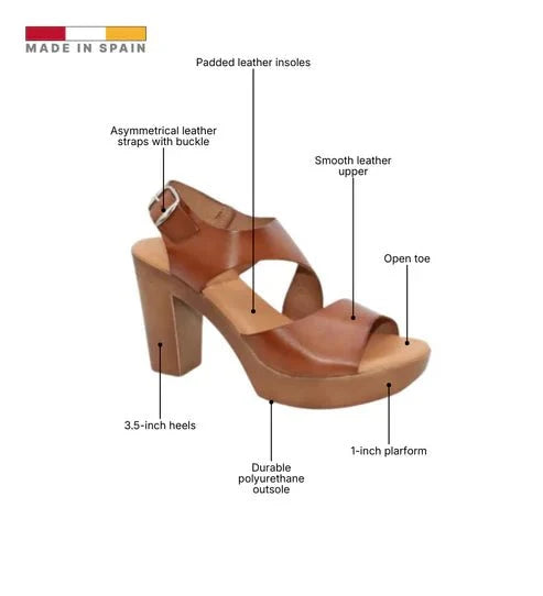 Eric Michael Ginger Women’s Leather Block Heel Sandal