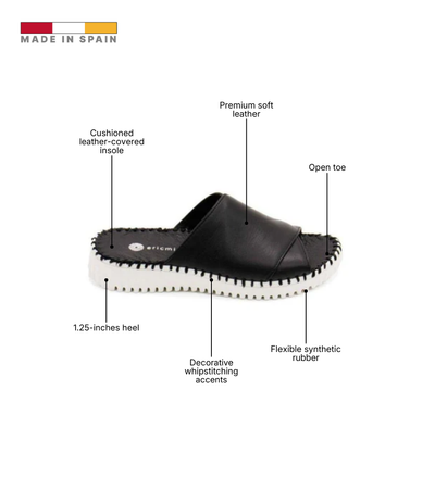 Eric Michael Gloria Leather Slide Sandal