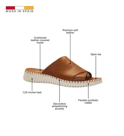 Eric Michael Gloria Leather Slide Sandal